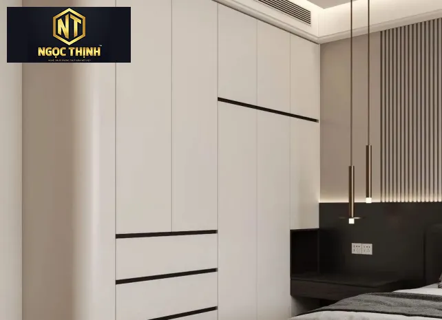 TỦ QUẦN ÁO GỖ MDF PHỦ MELAMINE MẪU 06